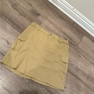 Tan DKNY girls Cargo Mini Skirt